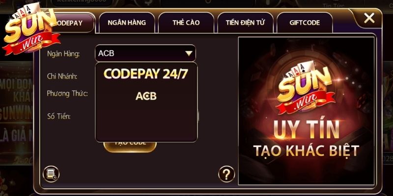 Nạp Rút Tiền Sunwin An Toàn, Rõ Ràng, Linh Hoạt Ổn Định 1 Giới thiệu tính năng nạp rút tiền Sunwin vận hành