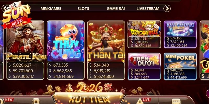 Biểu tượng vàng và tiền thưởng xuất hiện trên guồng quay